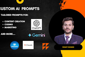 do prompt engineering, write custom prompts for chatgpt