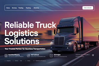 build a professional logistics, trucking, and freight company website