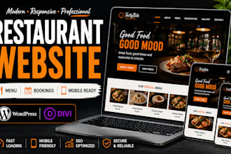 design a modern wordpress website for your restaurant