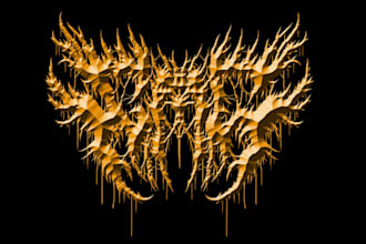 make black, slamming, brutal, death metal band logo