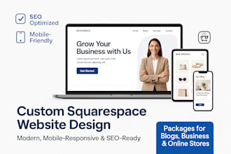build and develope squarespace website design squarespace website development