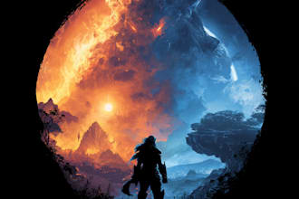 draw a awesome rpg fantasy or sci fi logo for you
