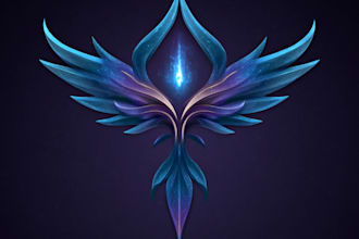 make a fantasy game logo with cool unique magic style