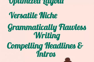 write SEO blogs, articles, and web content