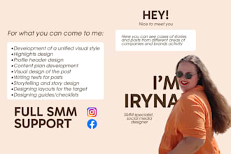 be your social media marketing manager and content creator