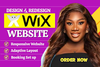 do wix website design, redesign wix website, design wix website wix online store