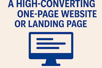 design a one page website or landing page for your brand