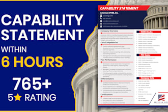 professionally design your federal capability statement within 6 hrs