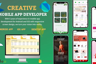 develop a professional flutter mobile app for both platforms