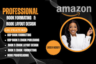 do book publishing and proofreading for kdp, book formatting and layout design