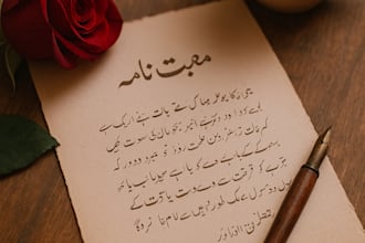 write a unique romantic urdu english story for you