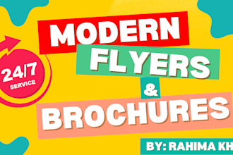 create and design modern flyers and brochures menu and cards
