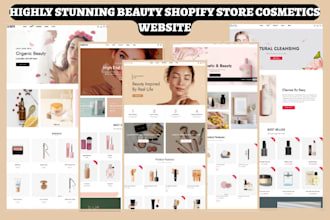 build beauty shopify spa cosmetics store salon hair extension dropshipping store