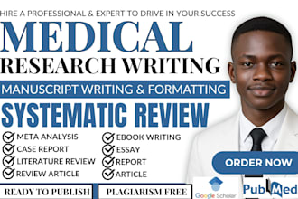 write medical manuscript, systematic review, case report, and publish article