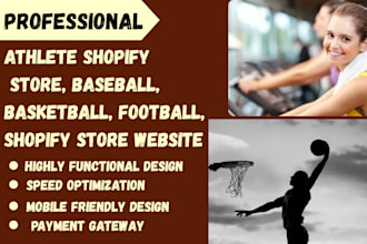design athlete shopify store baseball basketball football soccer shopify website