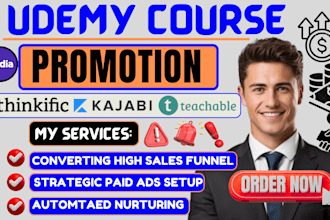 do udemy online course promotion, thinkific course sales funnel, course creation