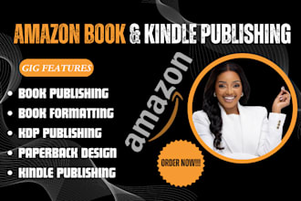 do book publishing on amazon kindle KDP, book formatting and book publishing