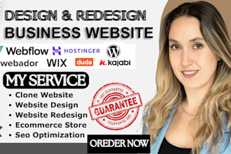 design redesign or clone website, ecommerce website on hostinger duda wordpress
