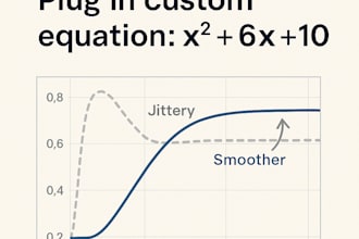 tune damping, motion, and pid behavior with custom equations