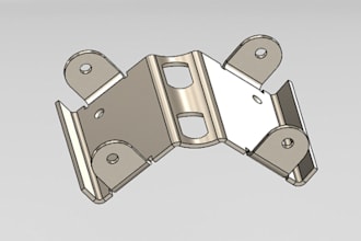 do sheet metal design with flat pattern, dxf, and 3d cad model for manufacturing