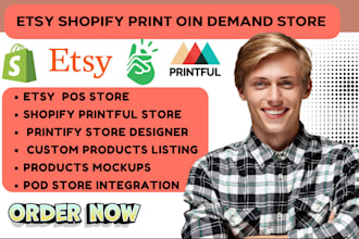 design etsy shopify print on demand store printful printify pod store etsy pod