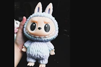 design labubu style keychain or bag charm,cute pets,toy models for manufacturing