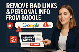 remove bad news, personal info, or links from google search