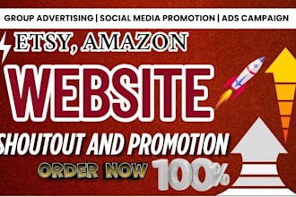 promote shoutout share etsy amazon website link to 200m twitter fb ig yt tiktok