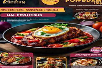 create design restaurant flyers or posts, and food menu with very fast delivery