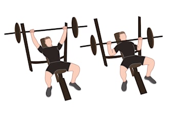 draw workout, exercise, fitness or any pose illustrations