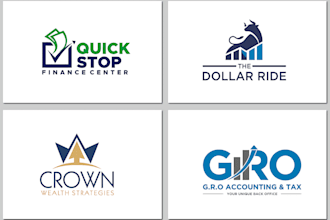 do unique logo for accounting financial and business consulting