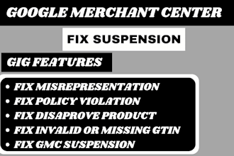 fix google merchant centre suspension and misrepresentation, shopping ads, gtin