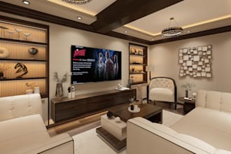 interior design, sketchup 3d model and render