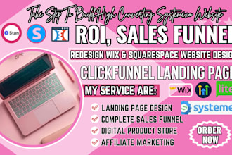 clickfunnels sales funnel, clone click funnels landing page to wix, squarespace