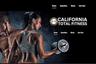 fitness website gym yoga workout health trainer fitness website