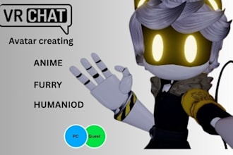design a custom 3d vrchat avatar for PC and quest