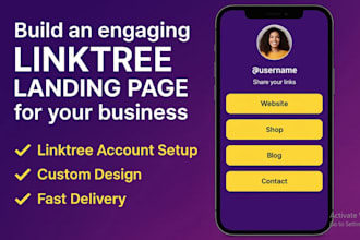 set up linktree, beacons, taplink, stan store, link in bio landing page