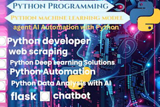 do python ai, chatbot, web scraping, ai automation, ai web app, ocr, llm model