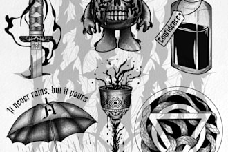 create custom tattoo designs based around your chosen bands artists or lyrics
