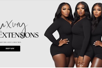 design wix hair extension website hair extension shopify store beauty website