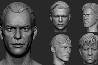 metahuman 3d head model in zbrush face sculpt bust modeling stl file 3d print