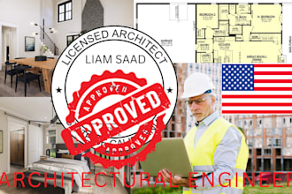 review, draw and stamp utah, california architectural floor plan for city permit
