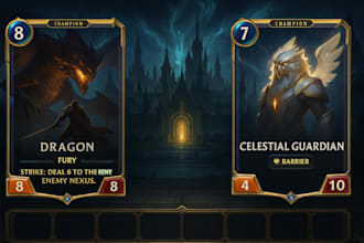 draw card game design card game art design trading card design board game art