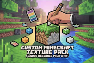 make stunning minecraft texture pack, custom items, blocks and visuals