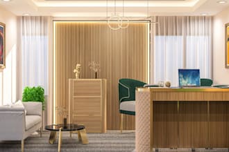 redesign office interior, home office rendering, sauna, lobby,floor plan remodel