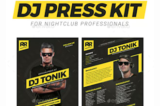 design media kits, epks, lead magnets, flyers, and PDF templates professionally