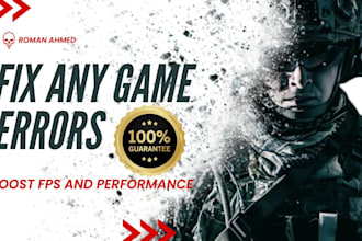 fix any game crash, bugs and software related issues and boost performance