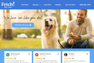 professional pet sitting and dog walking pet care website