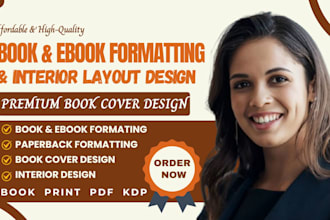 do amazon kdp book formatting and layout design for print and ebook cover design