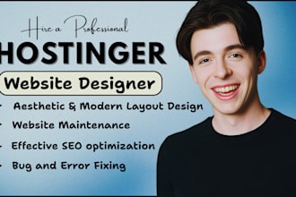 build hostinger website design, redesign hostinger, hostinger wordpress website